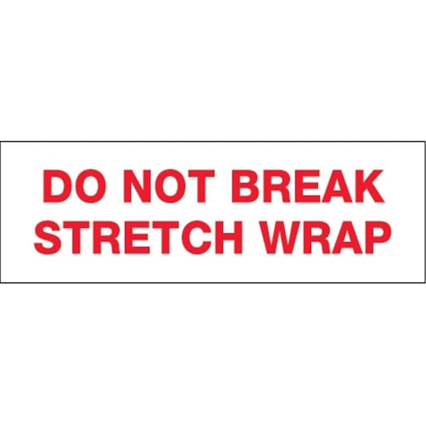 Perfectpitch 2 in. x 55 yards - Do Not Break Stretch Wrap Pre-Printed Carton Sealing Tape - Red & White, 36PK PE3348556 - main